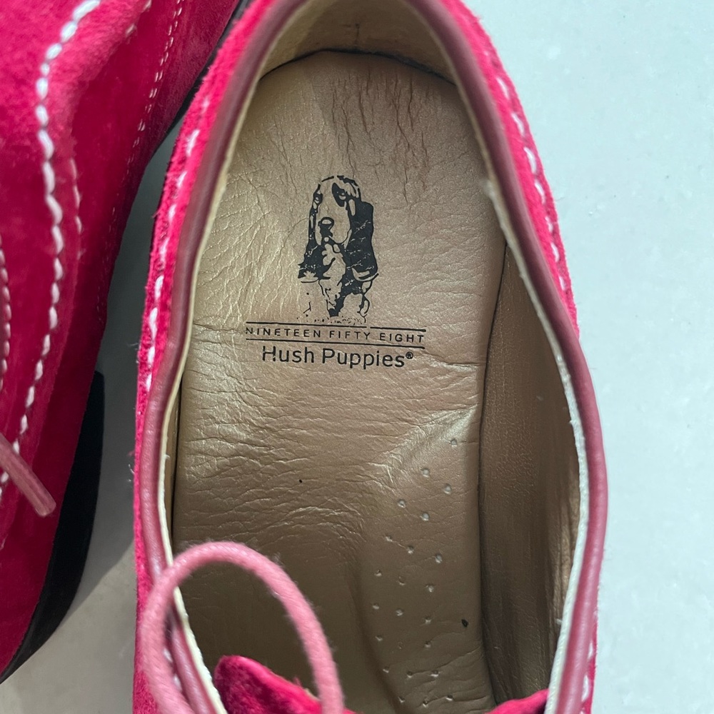 Hush Puppies Dark Red Suede Oxfords - Picture 4 of 8
